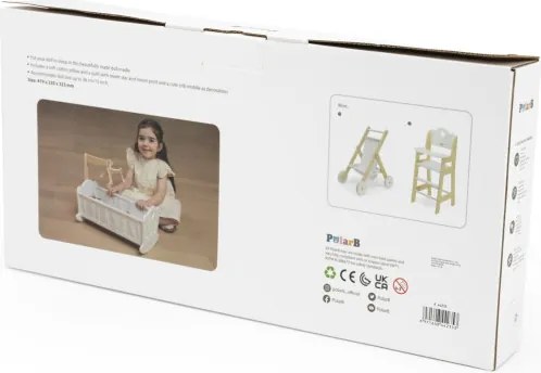 Drevená postieľka pre bábiky Viga 44235 PolarB