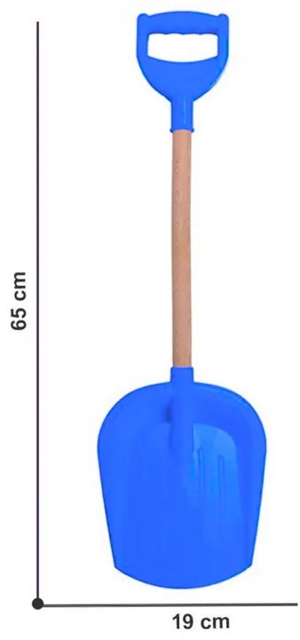 Technok Lopata s drevenou rúčkou – modrá