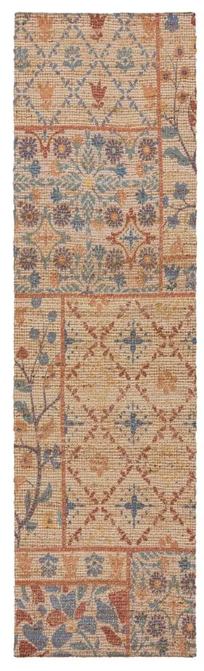 Ručne tkaný behúň s prímesou juty v prírodnej farbe 60x230 cm Taylor Patchwork – Flair Rugs