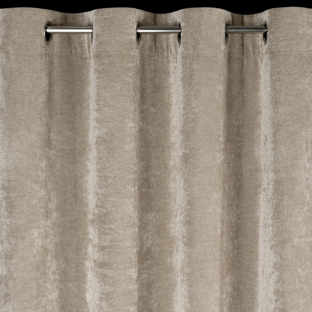 ZÁVES NA KRÚŽKOCH NILO 140X250 CM SVETLOHNEDÁ