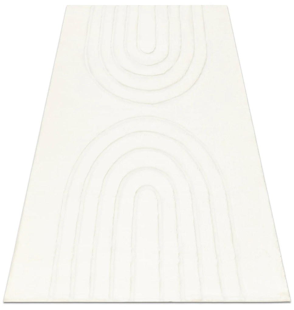 Koberec CURVY biely 11 Arches, prateľný