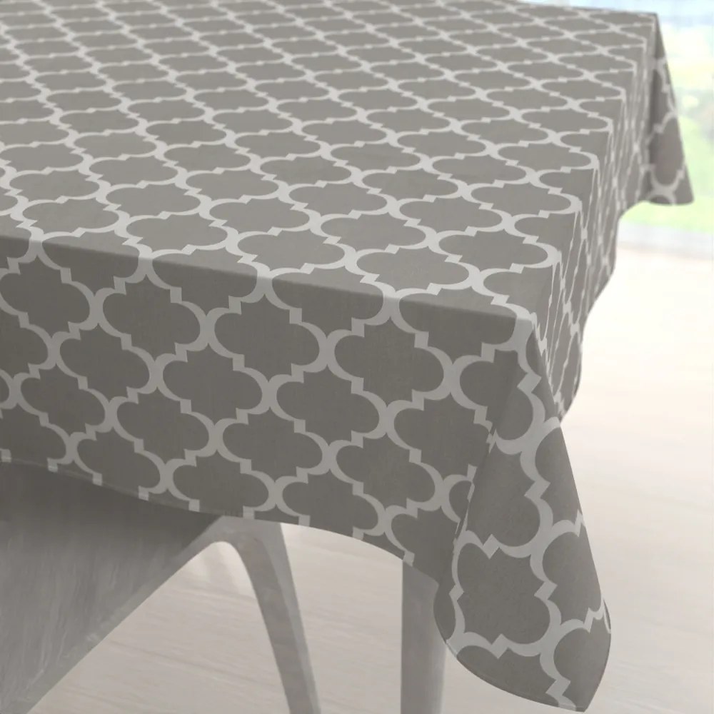 Biante Bavlnený štvorcový obrus Sandra SA-188 Sivé Maroko 90x90 cm