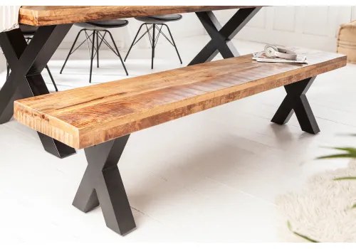 Lavica 40159 200cm Masív drevo Mango prírodná  - Komfort-nábytok