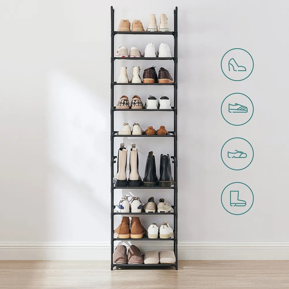 10-poschodový stojan na topánky 45x28x173cm