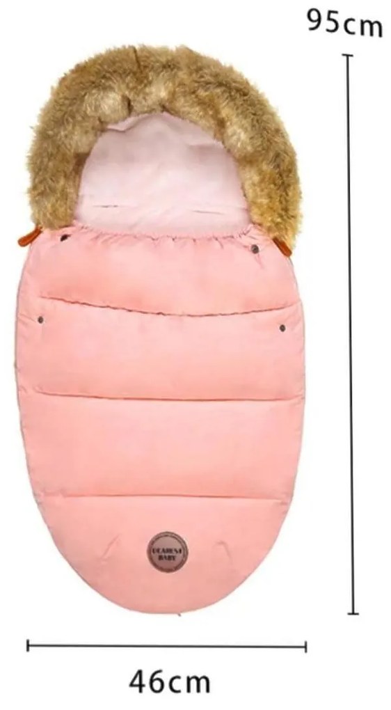 Zimný fusak do kočíka Mouse - staroružový