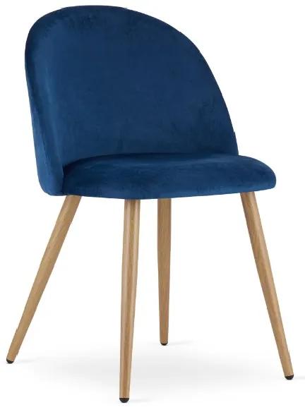 Zamatová stolička Berg modrá