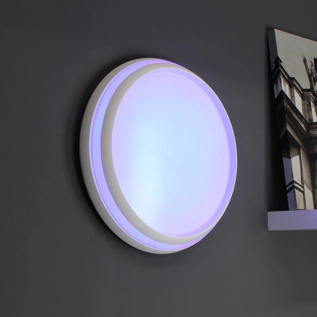 Stropné LED svetlo Cepa, RGBW a CCT, biela Ø 35 cm