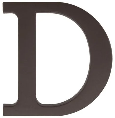 PSG 64.12D - plastové 3D písmeno D, číslo na dom, výška 90 mm, hnedé