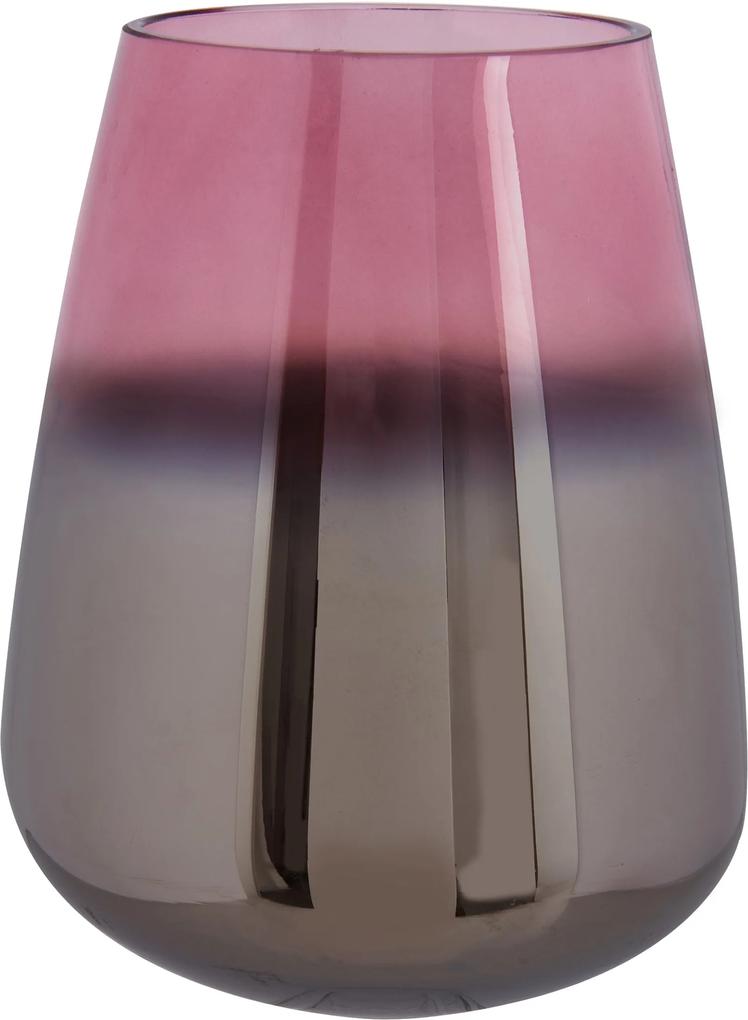 PRESENT TIME Veľká ružová sklenená váza Oiled