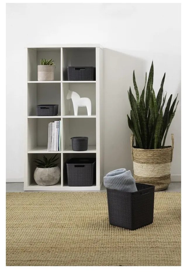 Tmavosivý úložný košík Curver Jute, 5 l