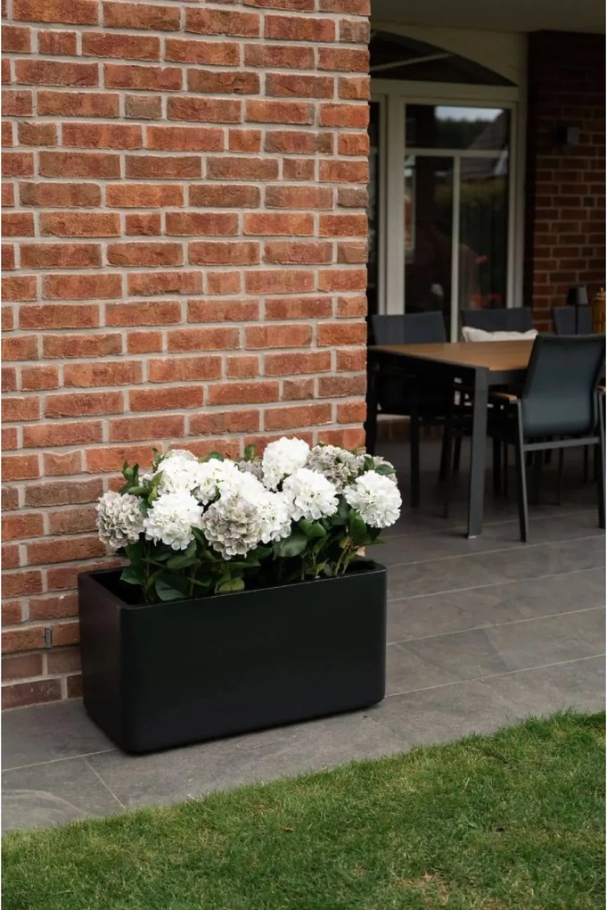 Hrantík MAXI ROUND, sklolaminát, šírka 80 cm, s kolieskami, čierny mat