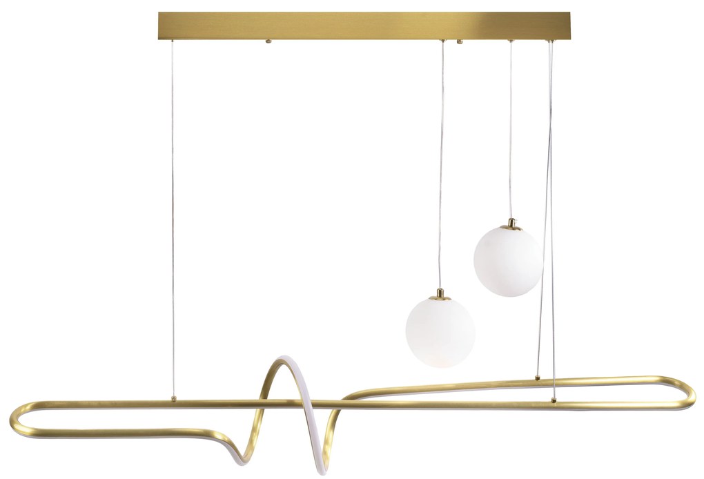 Toolight Toolight, LED stropné osvetlenie 120cm, LHJ039-CP, zlatá matná, OSW-60024