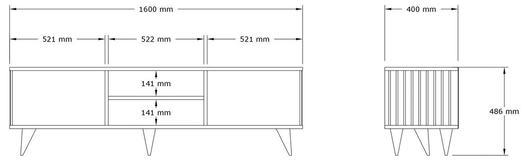 TV stolík Pibane (dub zafírový) . Vlastná spoľahlivá doprava až k Vám domov. 1095256