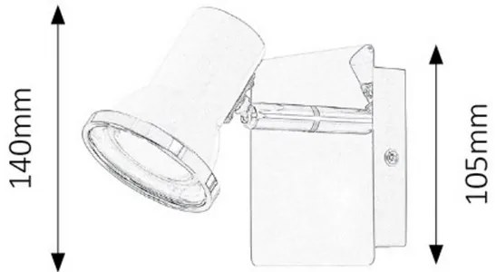 Rabalux LED kúpeľňové nástenné bodové svietidlo Steve 1x4,5W | GU10 | 430lm | 4000K | IP44