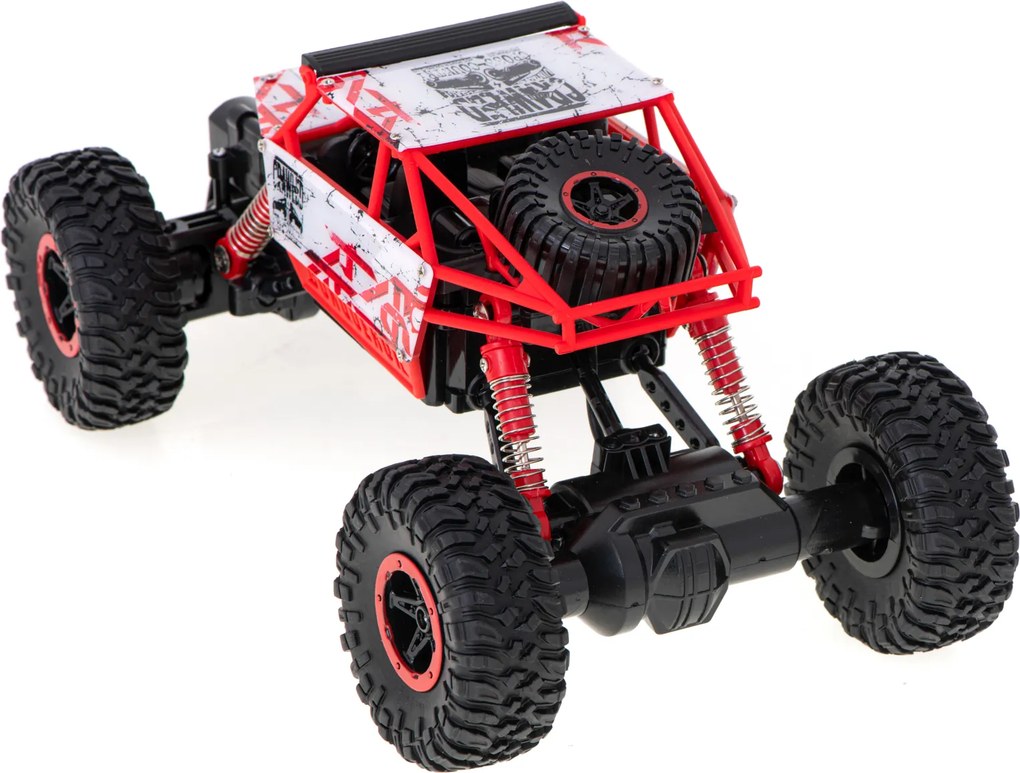 KIK RC Rock Crawler 1:18 diaľkovo ovládané auto 4x4 červené