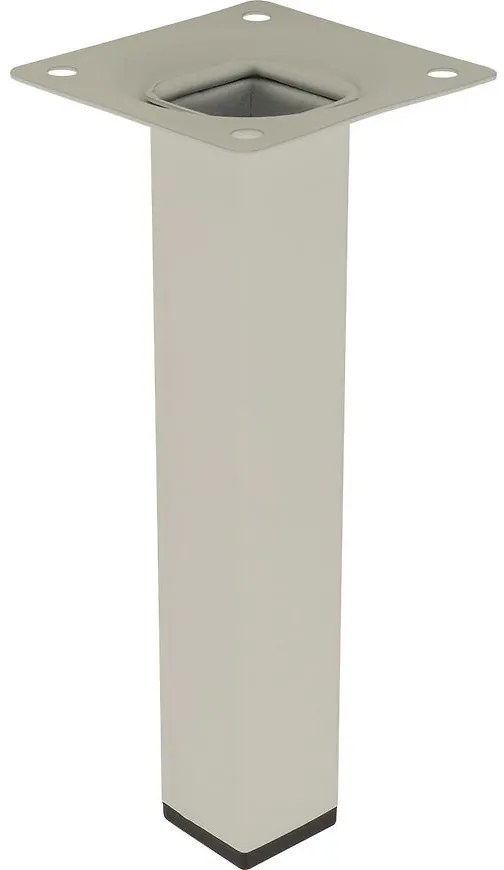 Štvorcová nábytková noha 15 cm biela