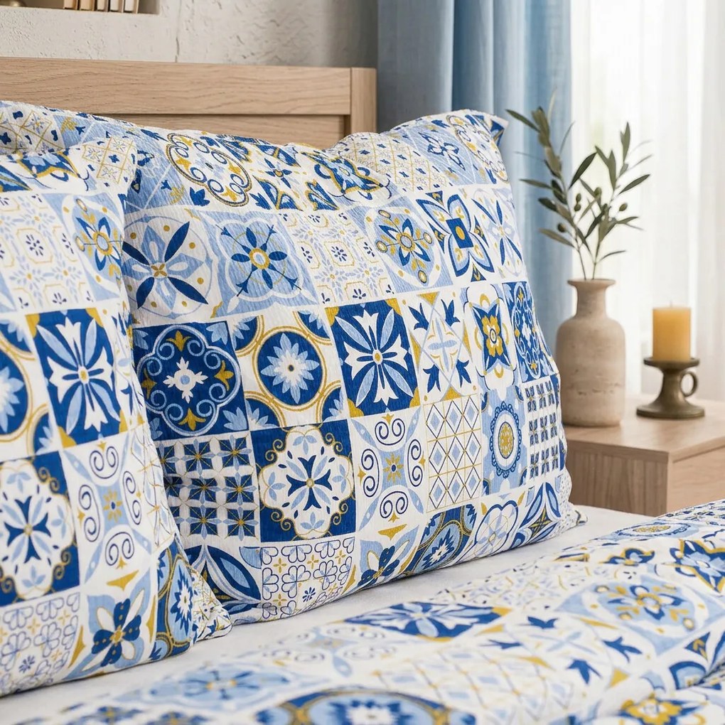 4Home Krepové obliečky Azul, 140 x 200 cm, 70 x 90 cm, 140 x 200 cm, 70 x 90 cm