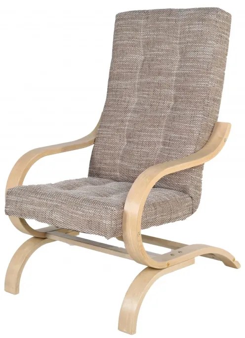 Kreslo pohojdávacie Oskar, hnedá / orech (berlin 04)