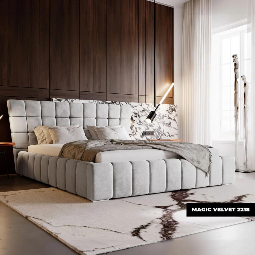PROXIMA.store - Dizajnová čalúnená posteľ ALMA ROZMER: 180 x 200 cm, TYP ROŠTU: DREVENÝ ROŠT
