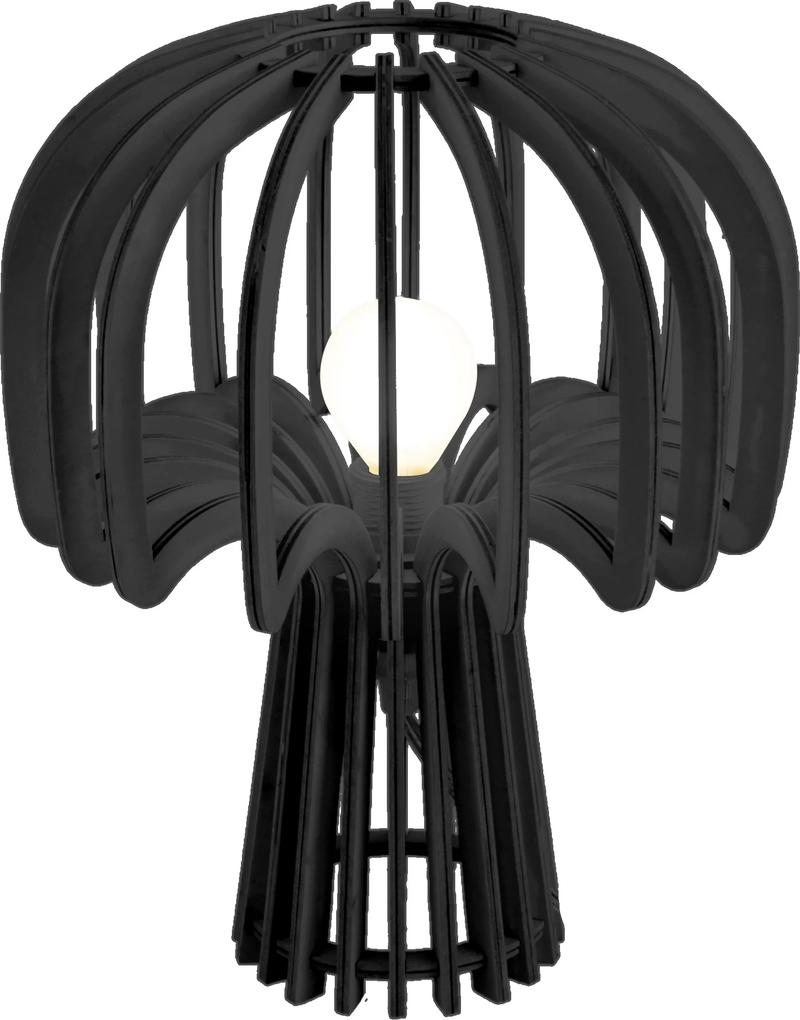 Čierna stolová lampa Globular Mashroom