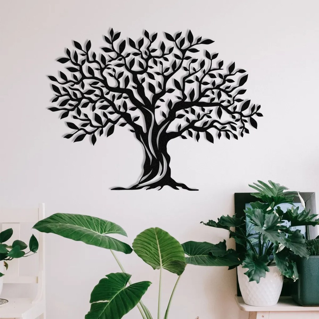 Nástenná dekorácia Yaprak Dökümü čierna