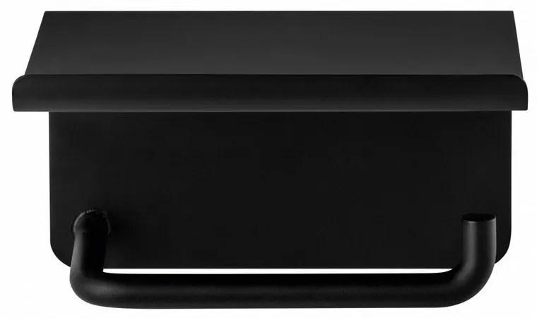 Čierny nástenný držiak na toaletný papier z nehrdzavejúcej ocele Modo – Blomus