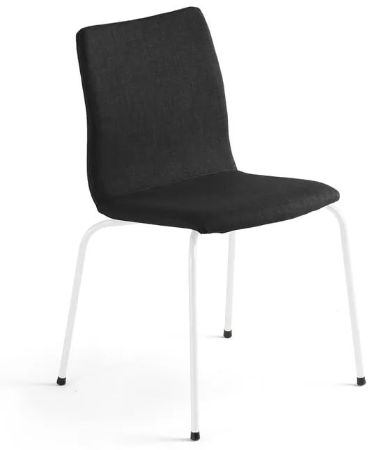 Konferenčná stolička OTTAWA, čierna tkanina, biela