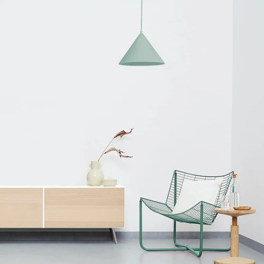 Zelené závesné svietidlo SULION Vilma, výška 150 cm