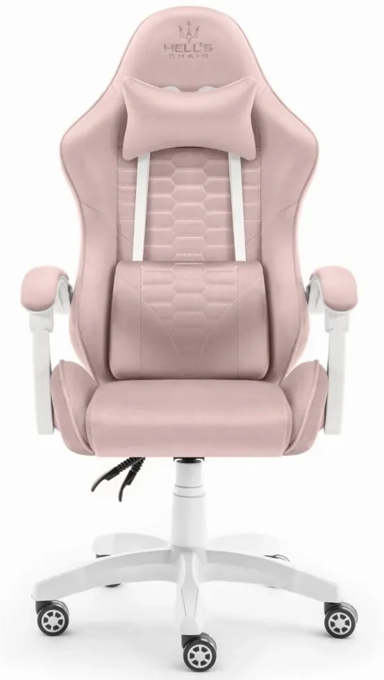Herné kreslo HC-1000 Pink-White látkové