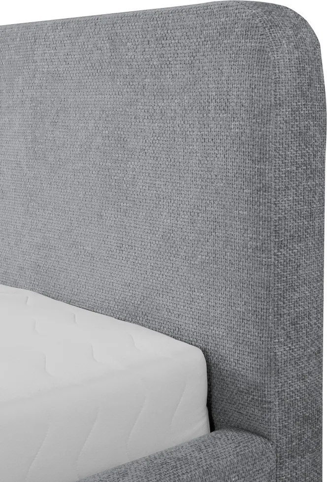 Posteľ Flamingo 180x200 cm, holubí šedá štruktúrovaná tkanina