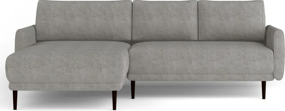 Rohová sedačka Soho, svetlo šedá strukturovaná látka, ľavý roh