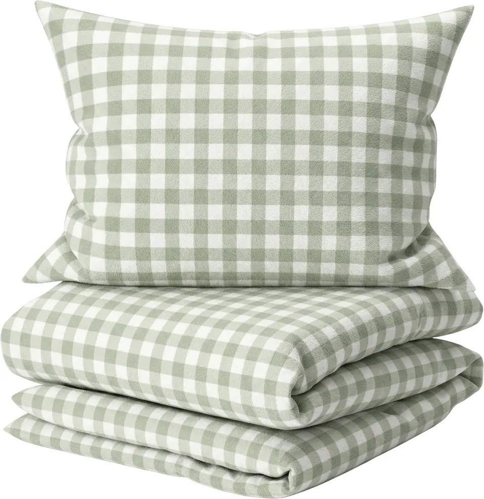 Bavlnené obliečky GREEN CUBIS zelené, 100% bavlna Rozmer obliečky: 70 x 80 cm | 140 x 200 cm