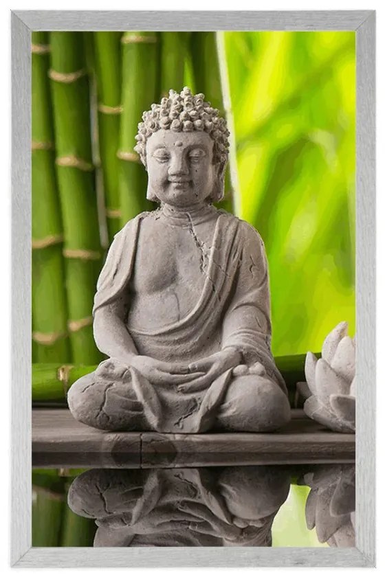 Plagát harmonický Budha - 60x90 silver