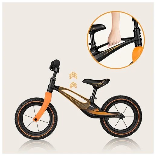 Lionelo - Odrážadlo BART AIR čierna/oranžová