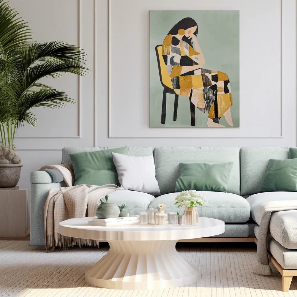 Obraz s ručne maľovanými prvkami 70x100 cm Penelope – Styler
