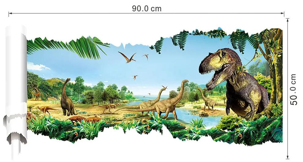 Veselá Stena Samolepka na stenu na stenu Dinosaure a Tyranosaure