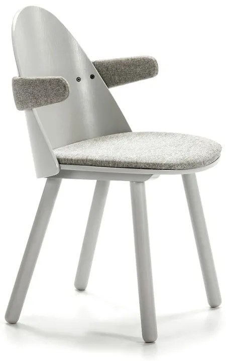 Sivá stolička s rúčkami Teulat Uma
