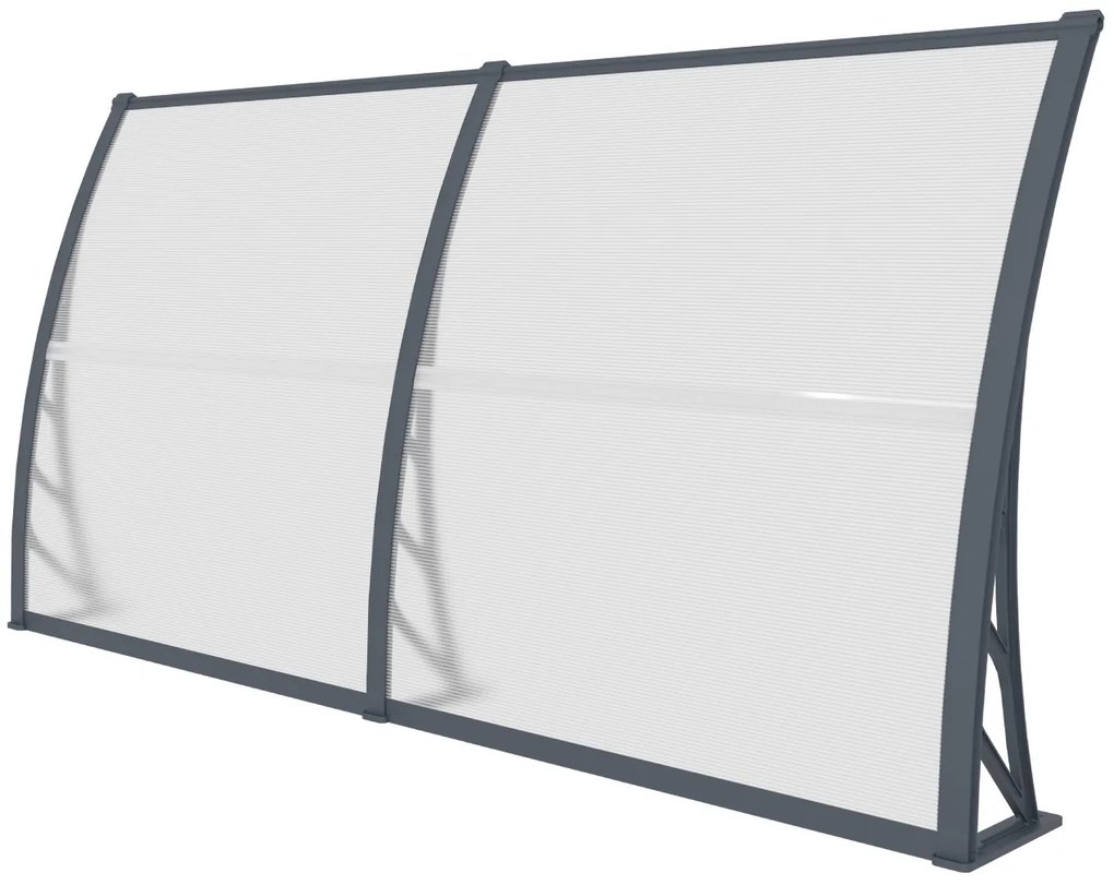 Hliníkový vchodový prístrešok BestBerg BBDA-J20 / 100 x 200 cm / sivý