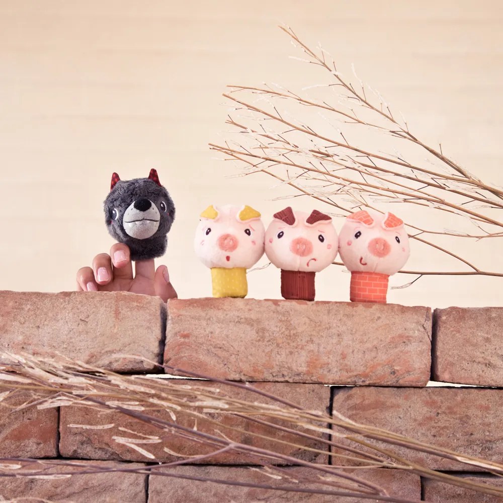 Lilliputiens - súprava prstových maňušiek - Tri prasiatka