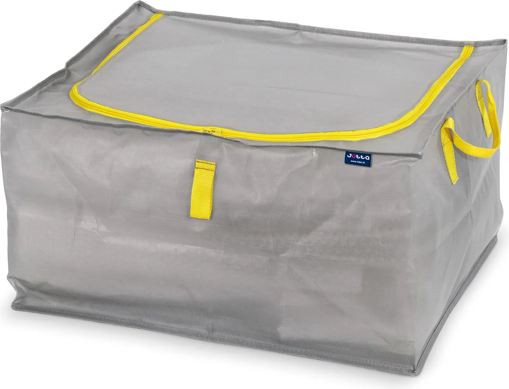 Domo Living Pevný úložný vak na zips 70 l JOTTA DOMO, 45 x 55 x 30 cm sivo-žltý
