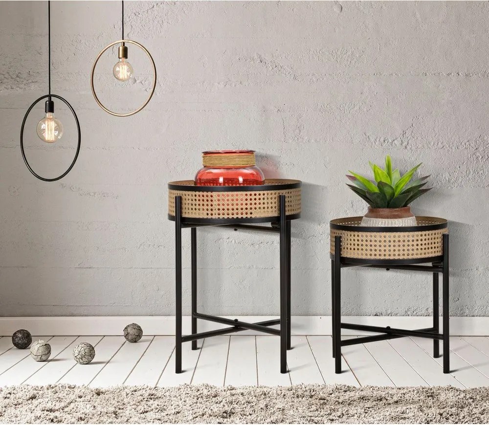 Okrúhle odkladacie stolíky v súprave 2 ks ø 40 cm Fuji – Mauro Ferretti