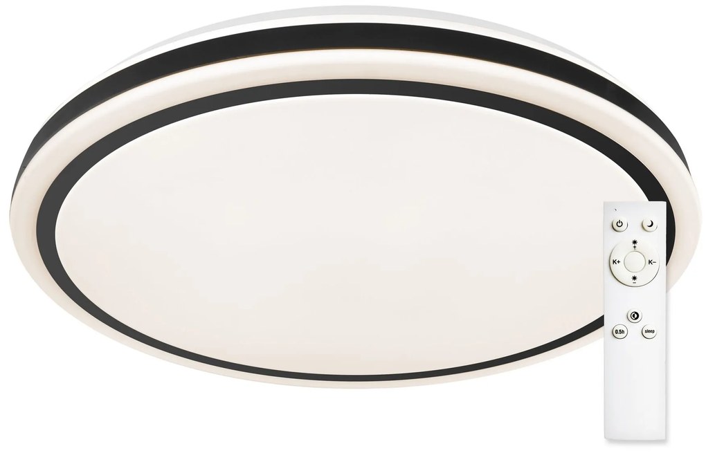 TOP LIGHT Svetlo stropné Onyx KS RC, Biela-Čierna