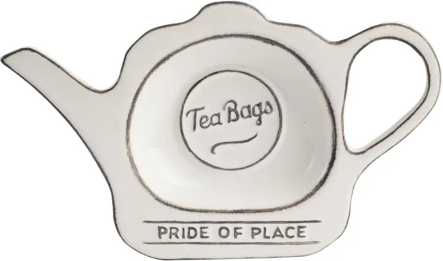Biely keramický tanierik na čajové vrecúška T&G Woodware Pride of Place
