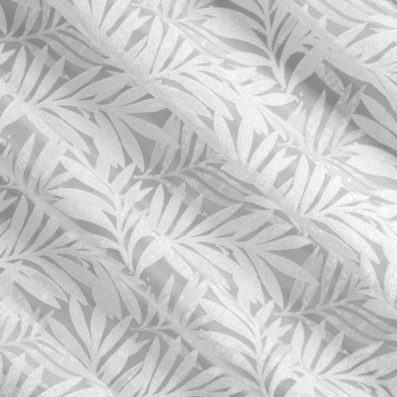 EUROFIRANY záves s vyrezávaným kvetinovým vzorom 140 cm x 250 cm biela 100 % polyester Rozmer varianty: 140 cm x 250 cm, Farba varianty: Biela