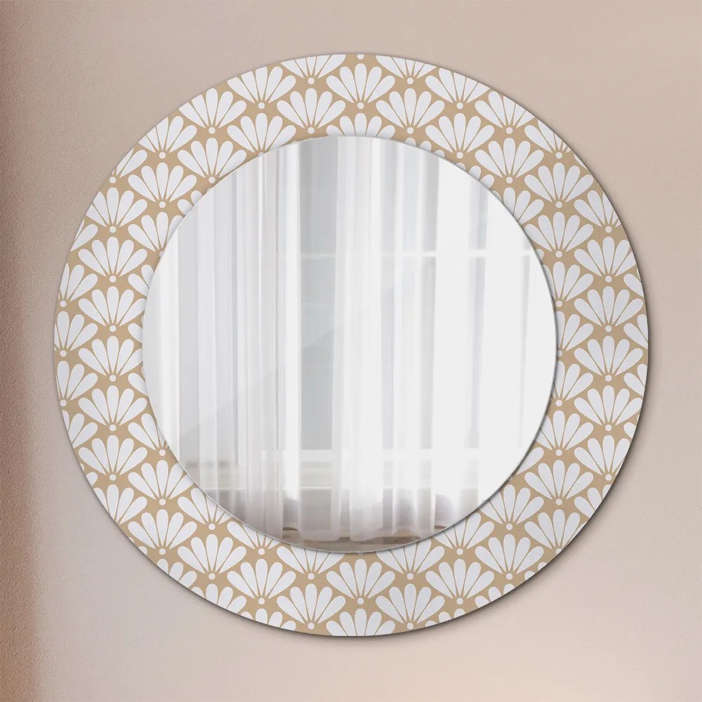 Okrúhle ozdobné zrkadlo na stenu Orientálna kvetina fi 50 cm