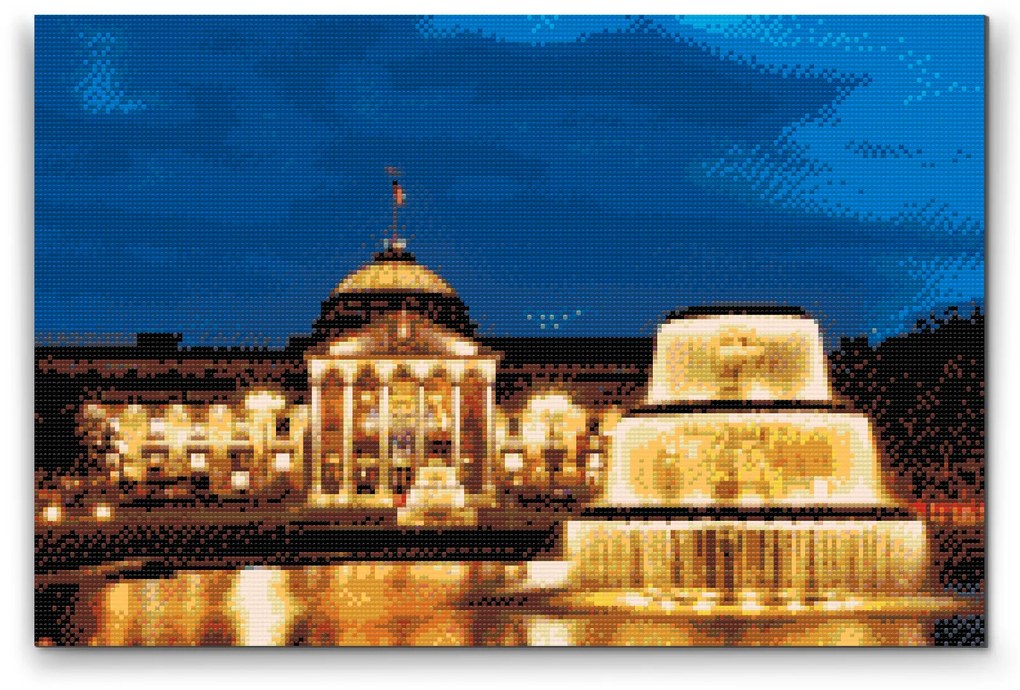 Gario Diamantové maľovanie Wiesbaden Rozmery: 120 x 80 cm, Rámovanie: Iba zrolované plátno, Diamanty: Štvorcové