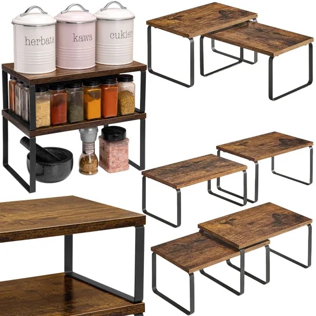 Sada kuchynských políc GINGER RUSTIC (2 ks)