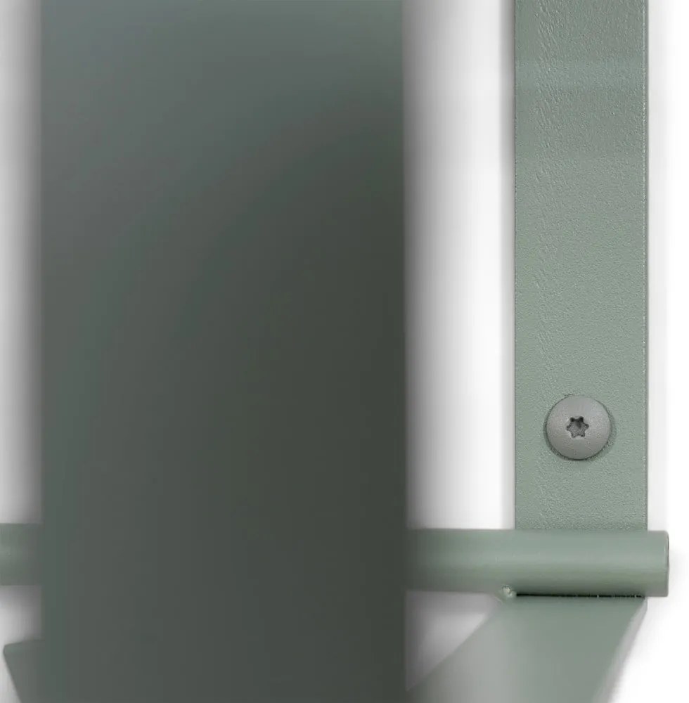 Sivozelený kovový nástenný vešiak s poličkou 100 cm Rex – Spinder Design