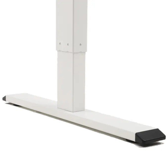 Výškovo nastaviteľný elektrický stôl BestBerg BBAT-14WW / rozmer 140x70 cm / výška 93,4-125,4 cm / biely