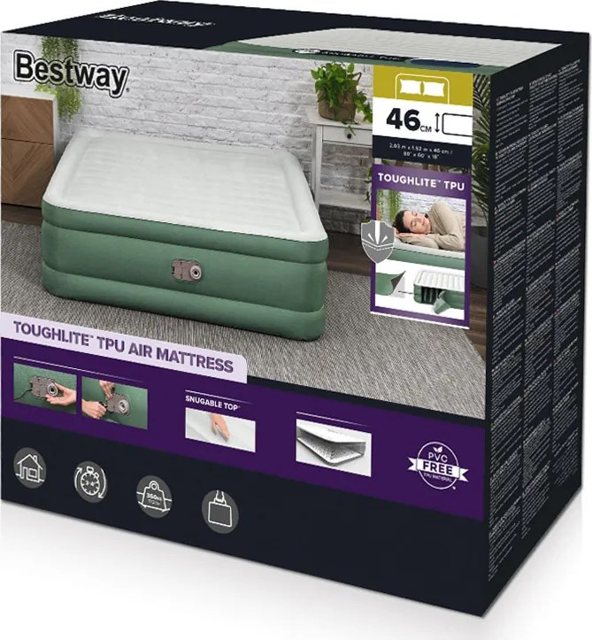 Bestway samonafukovací kempingový matrac pre 2 osoby, nosnosť 350 kg, 203 x 152 cm 69646